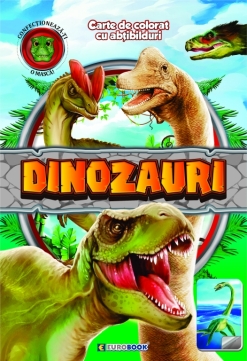 DINOZAURI. CARTE DE COLORAT CU ABȚIBILDURI#1