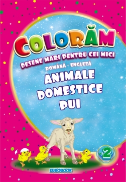 CARTE DE COLORAT CU DESENE MARI: ANIMALE DOMESTICE PUI#1